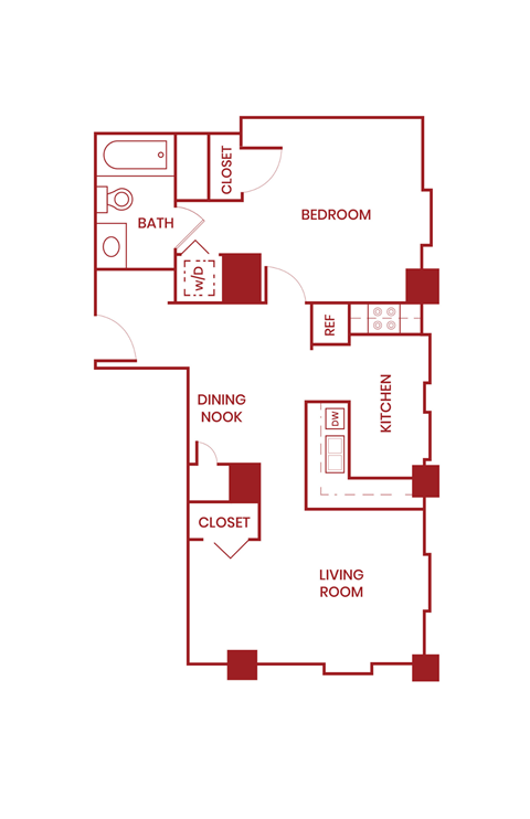 a floor plan of a bedroom apartment